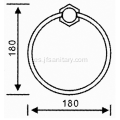 Círculo de una sola toalla de anillo sobre el inodoro